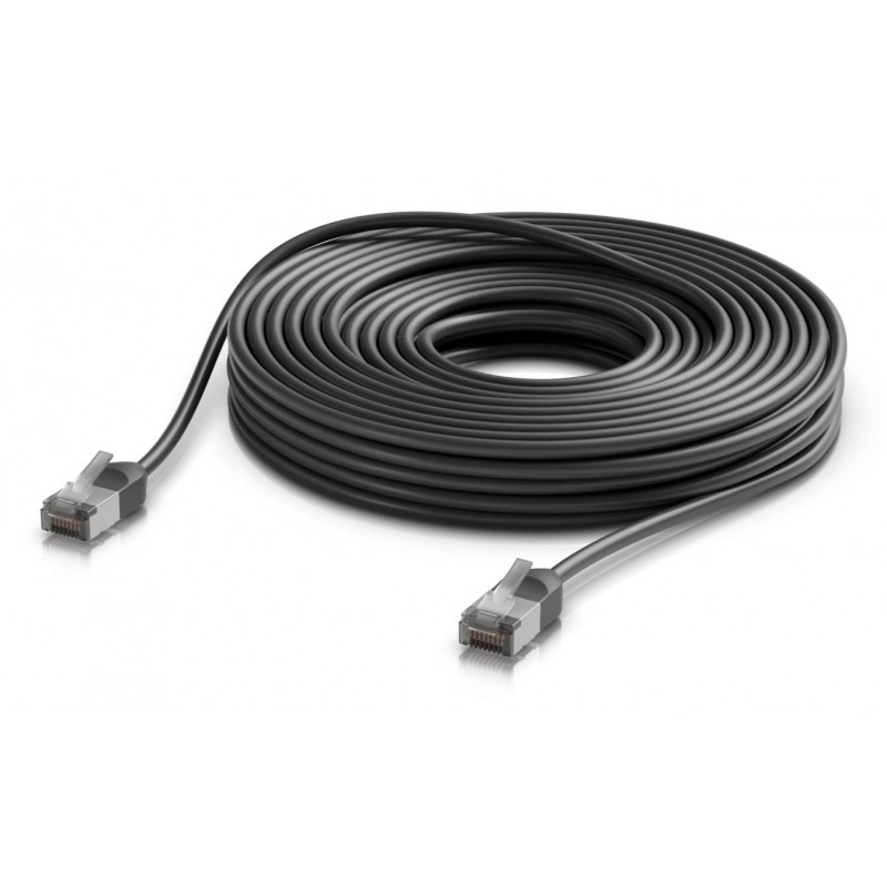 Ubiquiti Outdoor Cat6a F/UTP patch kábel RJ45, 15 m, čierny