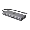 Ugreen CM639 USB-C hub, HDMI, VGA, 2x USB-C 3.2 10 Gbps, 2x USB, SD/TF, RJ45, Aux 3,5 mm, PD, 4K 60 Hz