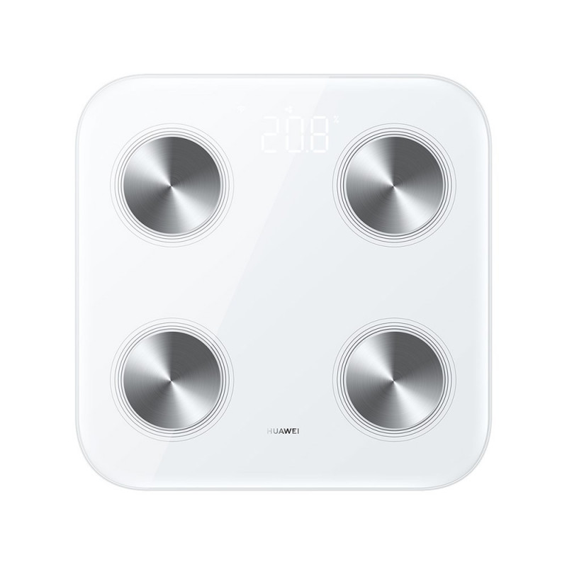 Huawei Scale 3 Bluetooth Edition biela / inteligentná osobná váha / tvrdené sklo / WiFi a BT / do 150 kg / Android a iOS