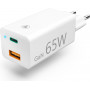 Hama nabíjačka GaN, USB-C Power Delivery (PD) + USB-A QC3.0, 65W, biela