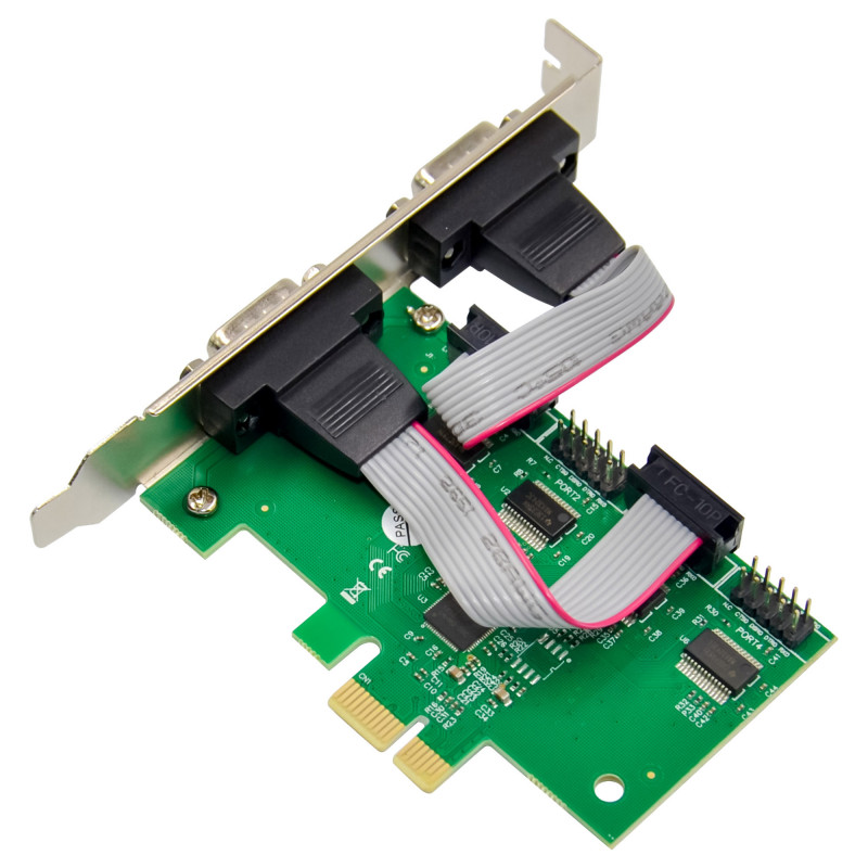 InLine® PCIe x1 rozširujúca karta, 4x RS-232, Low Profile