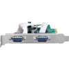 InLine® PCIe x1 rozširujúca karta, 4x RS-232, Low Profile
