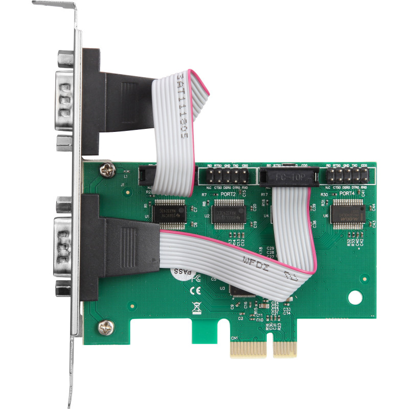 InLine® PCIe x1 rozširujúca karta, 4x RS-232, Low Profile