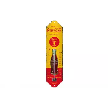 TFA Dostmann NOSTALGIC ART Coca Cola teplomer žltý, červený