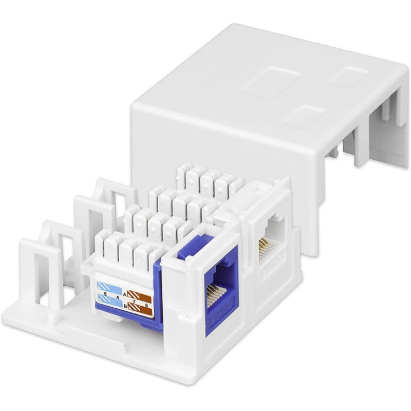 Techly 366310 nástenná zásuvka pre 2 keystone moduly RJ45 alebo RJ11/12
