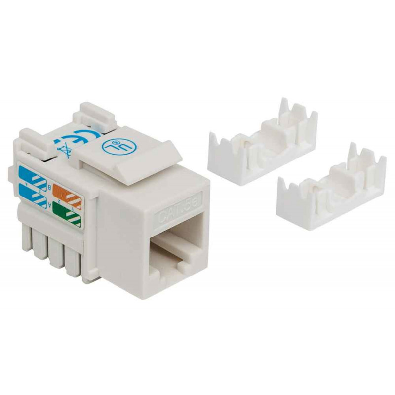 Intellinet 210355 keystone modul RJ45 UTP Cat5e, Punch-Down, biely