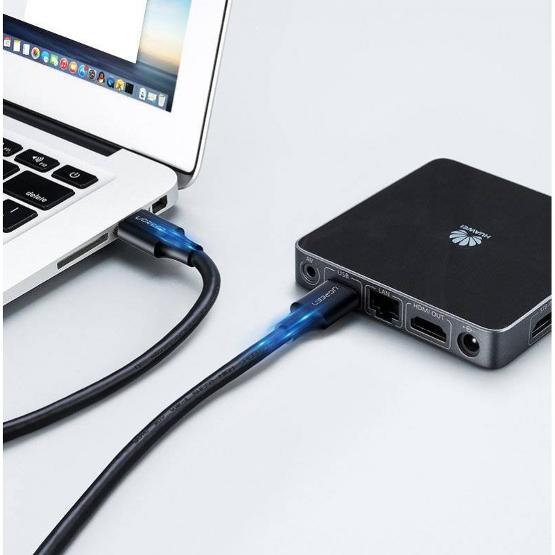 Ugreen US102 USB 2.0 kábel konektor samec na konektor samec, 0,5 m, čierny