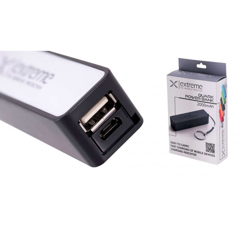 Esperanza Quark powerbank 2000 mAh, čierna