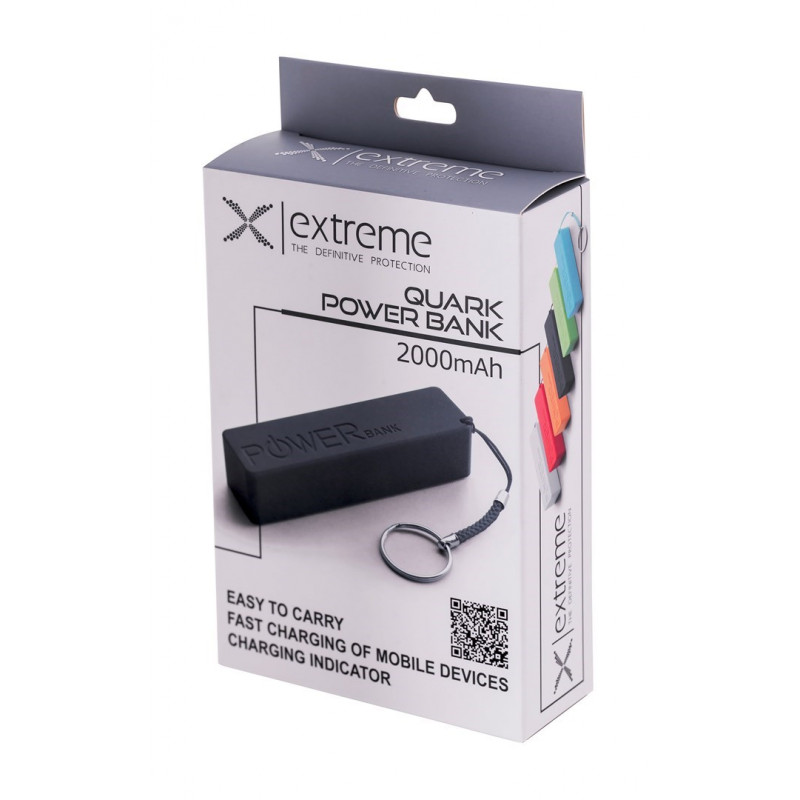 Esperanza Quark powerbank 2000 mAh, čierna