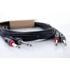 Cordial 14845 audio kábel s jack konektormi [2x 6,3 mm jack konektor samec (mono) - 2x 6,3 mm jack konektor samec (mono)] 3 m čierny PVC plášť, Twin-Lead