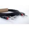Cordial 14845 audio kábel s jack konektormi [2x 6,3 mm jack konektor samec (mono) - 2x 6,3 mm jack konektor samec (mono)] 3 m čierny PVC plášť, Twin-Lead