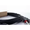 Cordial 14845 audio kábel s jack konektormi [2x 6,3 mm jack konektor samec (mono) - 2x 6,3 mm jack konektor samec (mono)] 3 m čierny PVC plášť, Twin-Lead