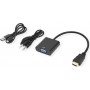Secomp STANDARD HDMI na VGA + audio adaptér kábel, konektor samec/konektor samica, 0,23 m