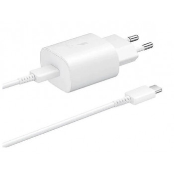 Samsung cestovný adaptér TA800 s USB-C na USB-C kábel, biela