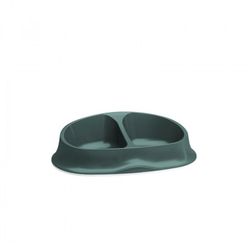 Stefanplast dvojitá miska na krmivo Chic 0,25+0,25 l 27x17,5x7,2 cm zelená