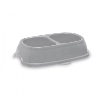 Stefanplast kŕmidlo Break 11 0,4+0,4L 28x17x6cm sortované sivá/modrá