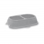 Stefanplast kŕmidlo Break 11 0,4+0,4L 28x17x6cm sortované sivá/modrá