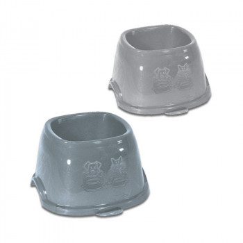 Stefanplast kŕmidlo Break 9 0,7L 19x19x11cm sortiert grau/blau