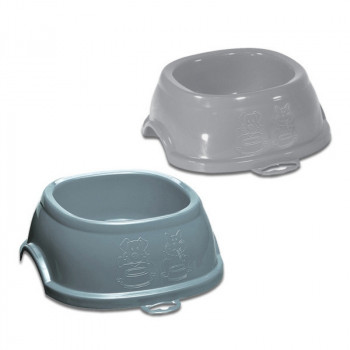 Stefanplast Break 2 kŕmidlo pre domáce zvieratá 0,6 l, 19x19x7 cm, sortované sivá/modrá