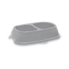 Stefanplast Break 13 kŕmidlo pre domáce zvieratá 0,2+0,2 l, 21x13x5 cm, sortované sivá/modrá