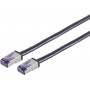 Shiverpeaks Cat6a S/FTP patch kábel RJ45, 0,15 m, čierny