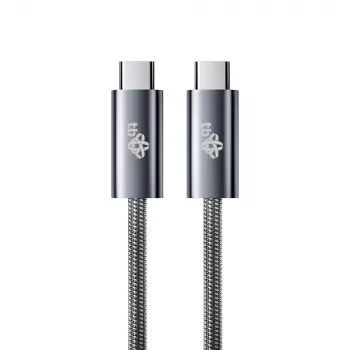 TB Braided USB 3.2 Gen 1 kábel USB-C na USB-C, 1 m, 100 W, čierna