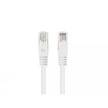 Lanberg Cat5e U/UTP patch kábel RJ45, 0,25 m, biely, balenie 10 ks