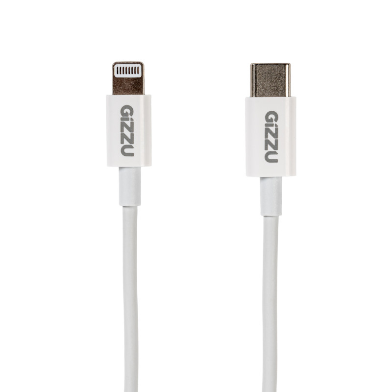 Gizzu USB-C na Lightning kábel, 1,8 m, 27 W PD, biely (GCPU2L18)