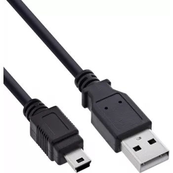 InLine USB 2.0 kábel USB-A na Mini-USB, 1 m, čierna