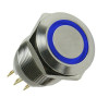 Lamptron vandalizmus odolný spínač / vypínač 16mm - Silverline - modrý
