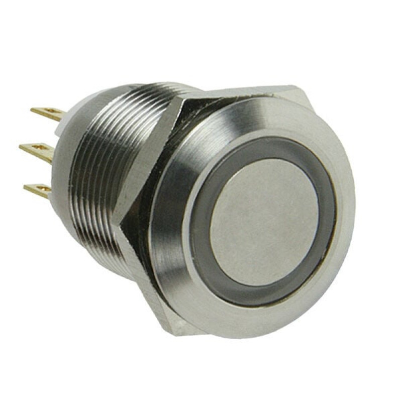Lamptron vandalizmus odolný spínač / vypínač 16mm - Silverline - modrý