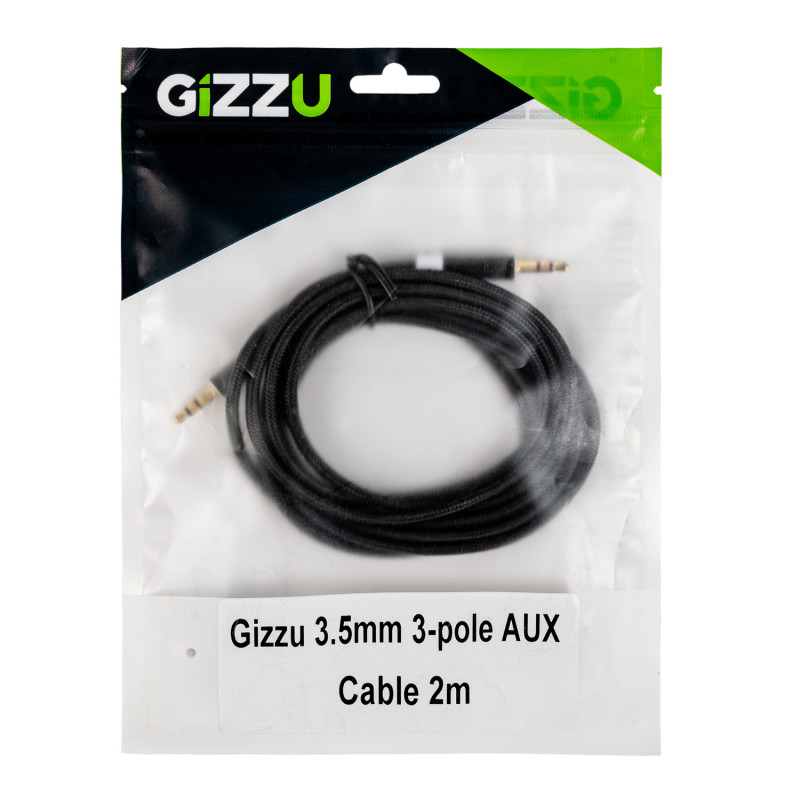 Gizzu 3,5 mm AUX kábel 2 m – čierny