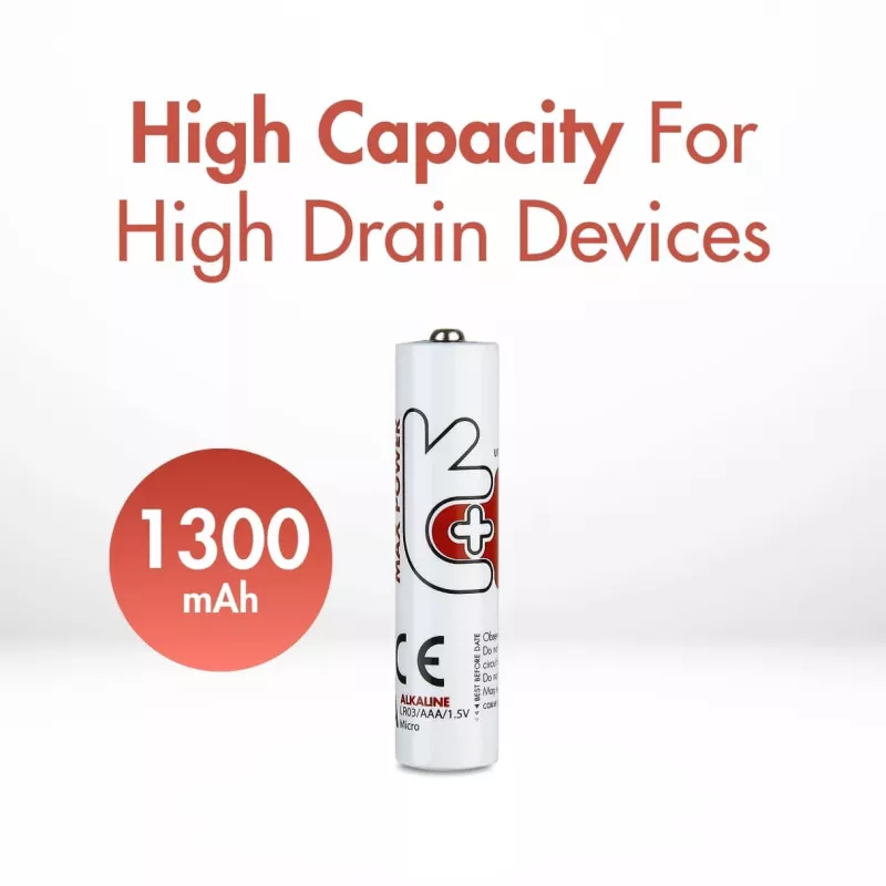 Uniross Max Power alkalické batérie AAA / LR03 1300mAh, 4 ks
