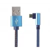 Gembird opletený USB 2.0 kábel USB-A na Micro-USB, zahnutý, 1 m