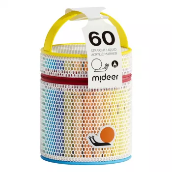 mideer tekuté akrylové fixky so štetčekovým hrotom – 60 farieb v tube
