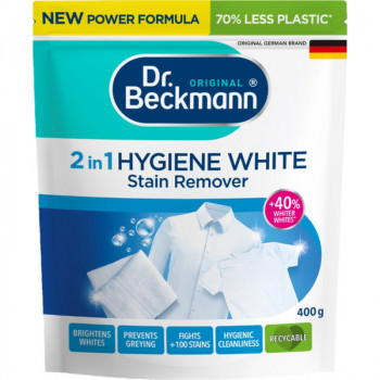 Dr. Beckmann prášok na odstránenie škvŕn pre svetlé textílie Hygiene White 2in1, 400 g