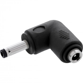 InLine® DC adaptér, 4,0 x 1,7 mm, konektor samec/samica, zahnutý, čierny