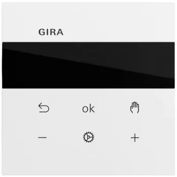 Gira S3000 izbový termostat s displejom, System 70, čisto biela (539370)