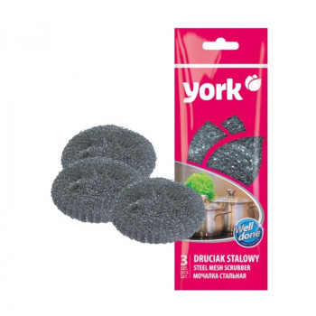YORK oceľová drôtenka na hrnce, 3 ks