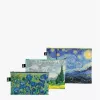 LOQI Vincent Van Gogh sada tašiek – Starry Night, Wheatfield, Irises (3 ks)