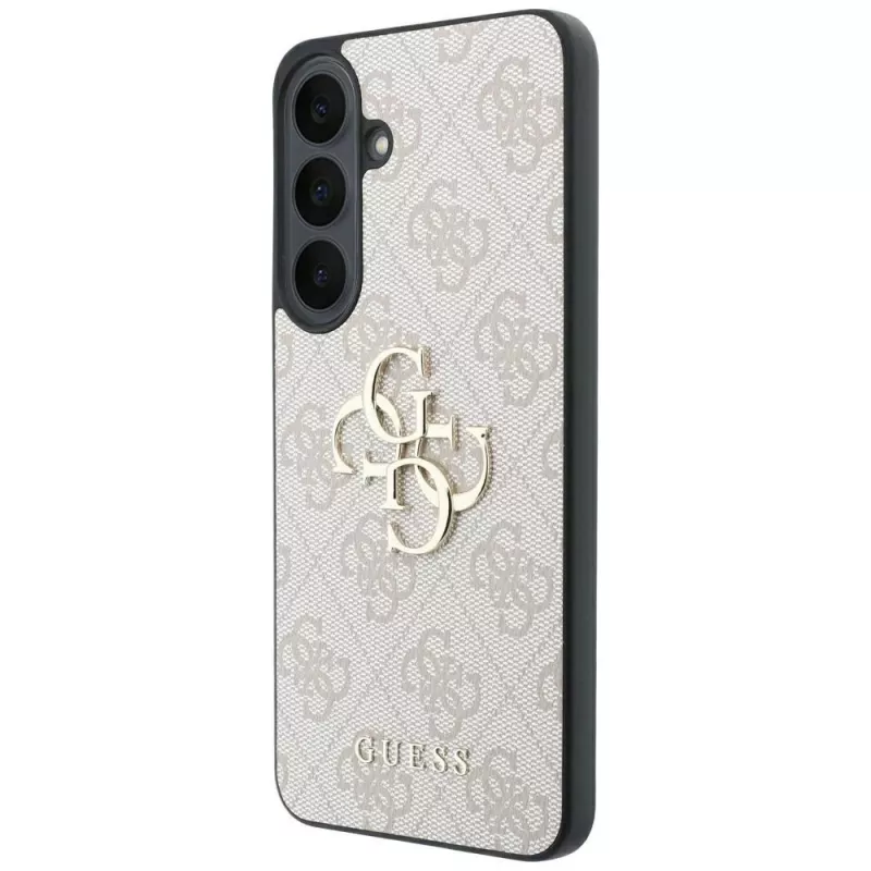 Guess Leather 4G Metal Logo puzdro pre Samsung Galaxy S26 FE, ružové