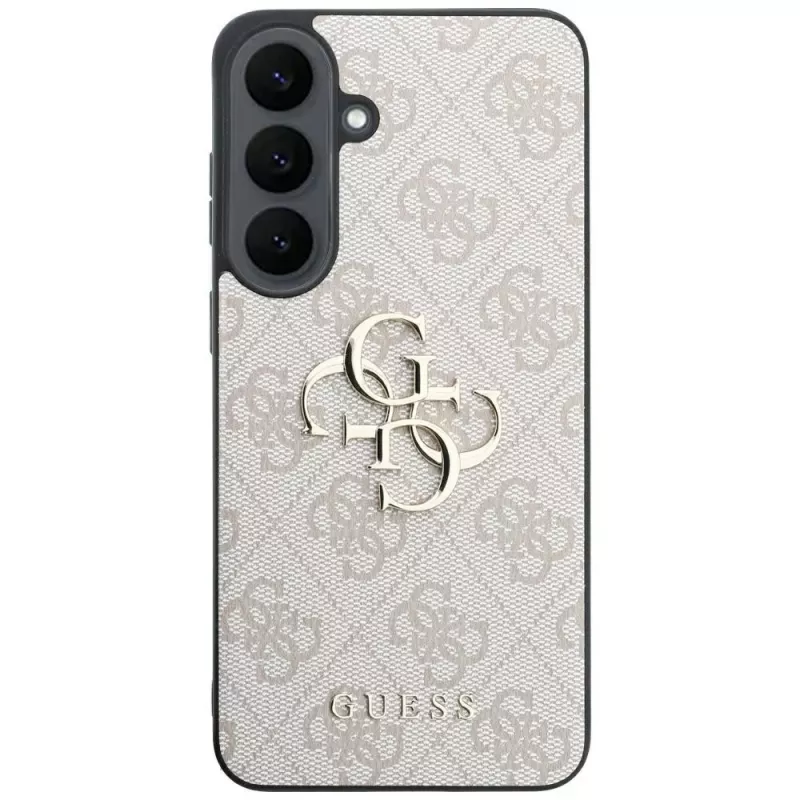 Guess Leather 4G Metal Logo puzdro pre Samsung Galaxy S26 FE, ružové