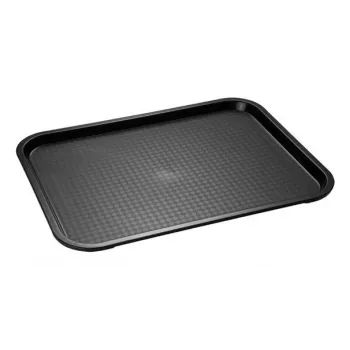 APS tácka na fast food 350 x 270 mm, výška 20 mm, polypropylén, čierna (531)