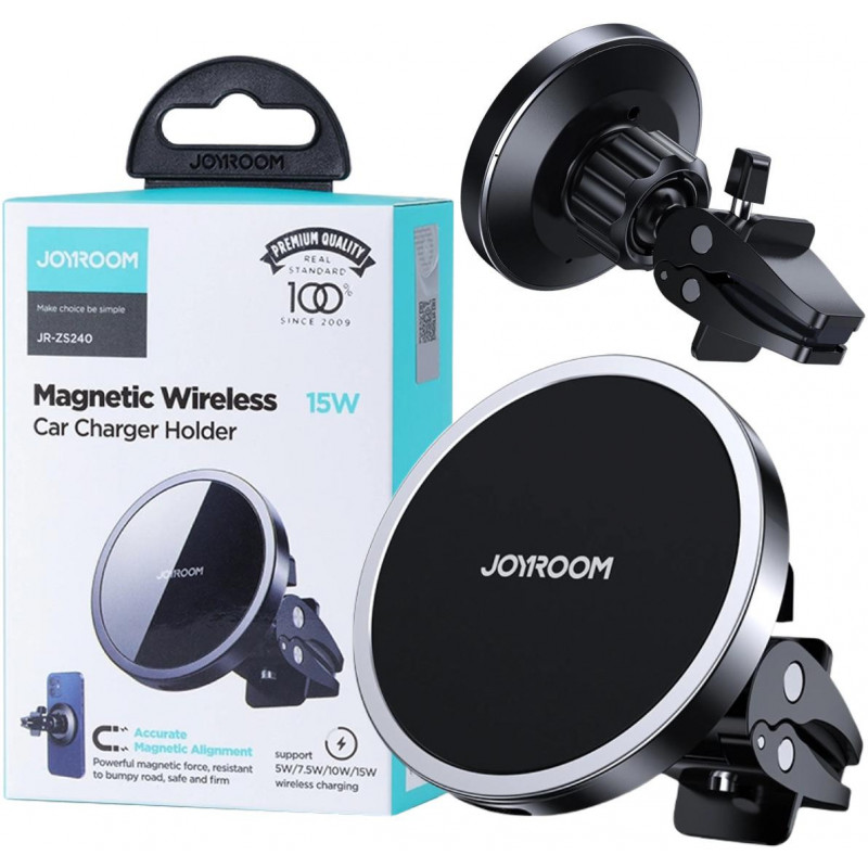 Joyroom JR-ZS240 magnetický držiak do auta s 15W Qi bezdrôtovou nabíjačkou, MagSafe