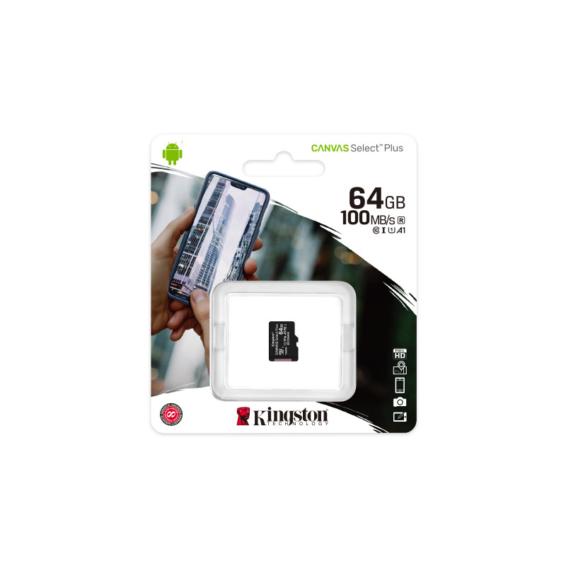 Kingston microSDXC pamäťová karta 64 GB, UHS-I (SDCS2/64GBSP)