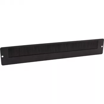 Getfort kefová káblová priechodka pre nástenné rackové skrine, 340 mm, čierna