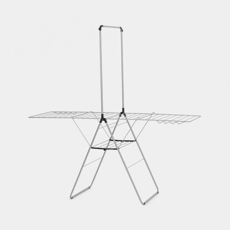 Brabantia HangOn sušiak na bielizeň s tyčou na vešiaky, 25 m, Metallic Grey