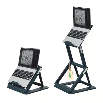 Leitz Ergo 2-in-1 sedací a stojanový držiak na notebook, čierna (65890089)