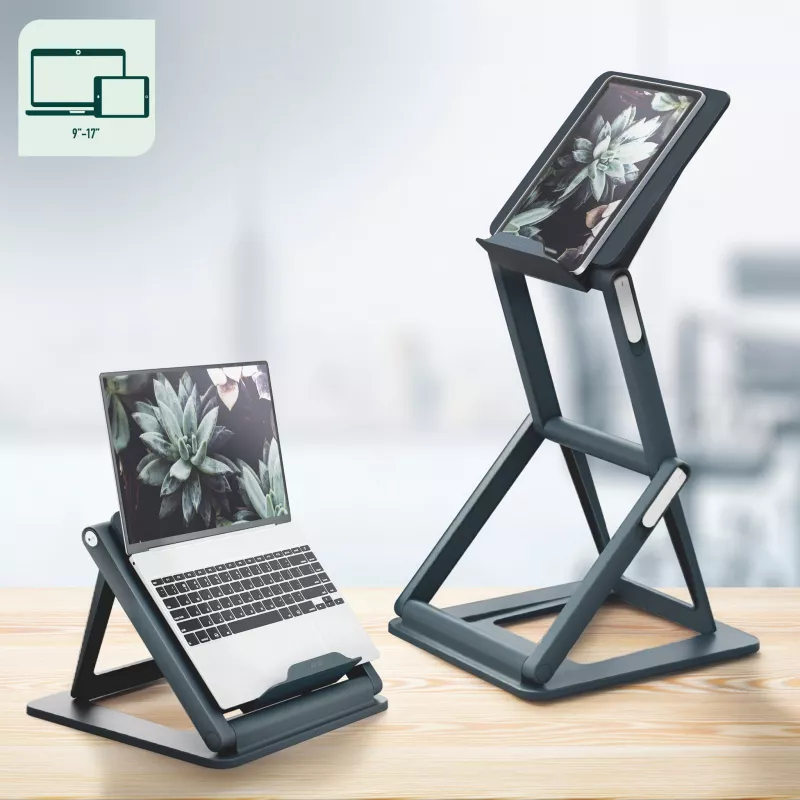 Leitz Ergo 2-in-1 sedací a stojanový držiak na notebook, čierna (65890089)