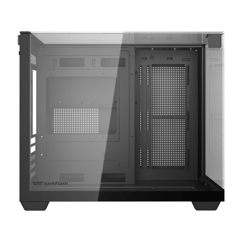 Darkflash TH285M Micro-ATX počítačová skriňa s tvrdeným sklom, čierna